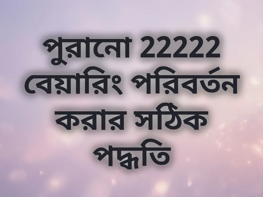 বেয়ারিং পরিবর্তন গাইড